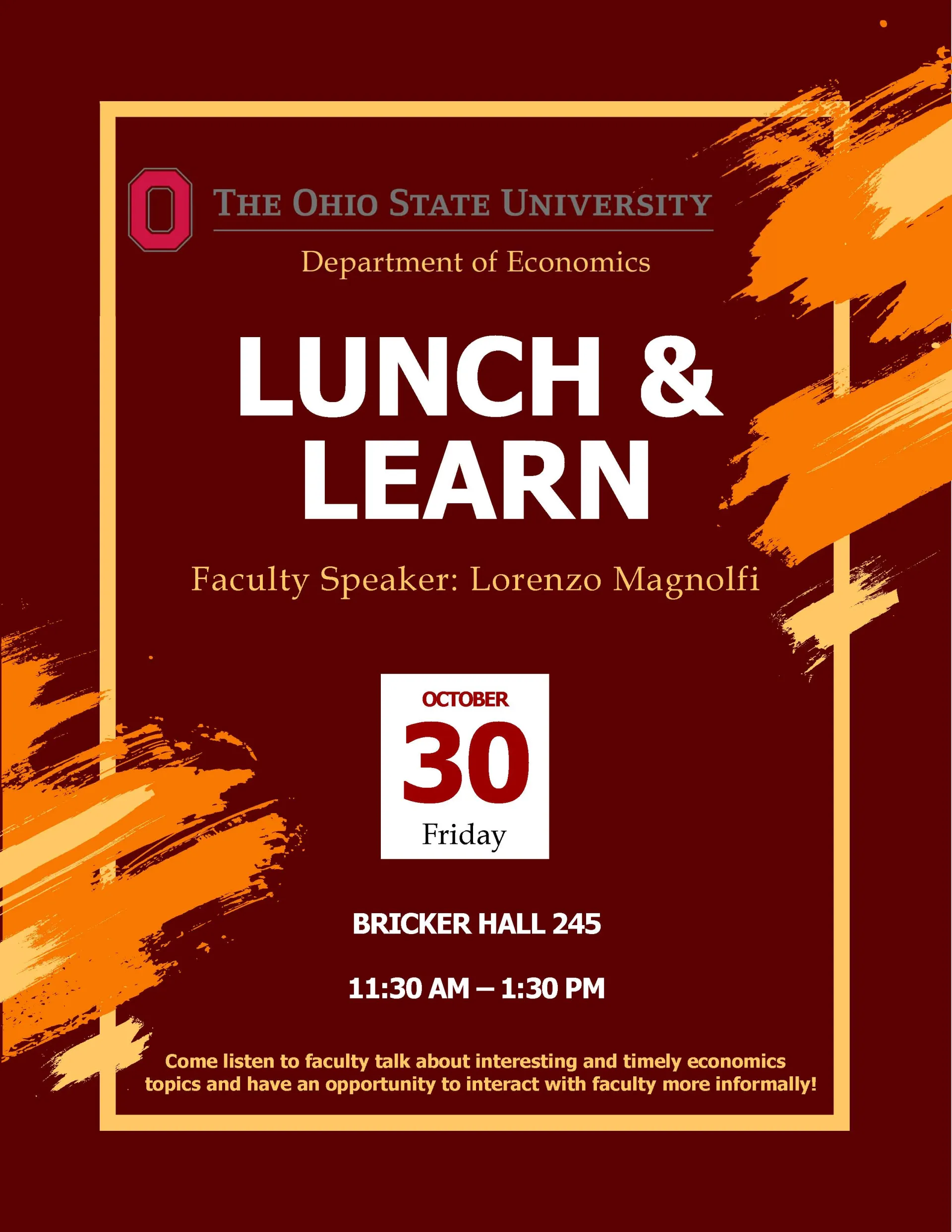 Lunch & Learn flyer: details in image caption