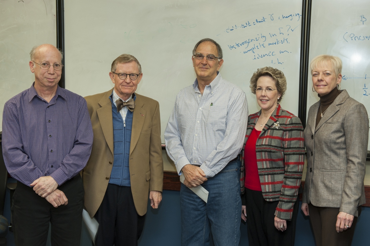 Levin Distiguished scholar Award: L-R Blau, Gee, Levin, Weary, Weisenberger